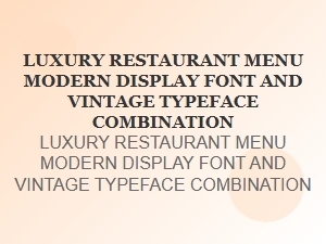 Artful Blend of Modern Display and Vintage Typography