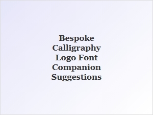 Complementary Fonts for Bespoke Calligraphy Logos